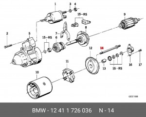 Болт 12 41 1 726 036 BMW
