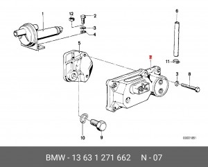 Регулятор обогащения при прогреве 13 63 1 271 662 BMW