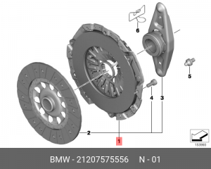 Комплект сцепления 21 20 7 575 556 BMW