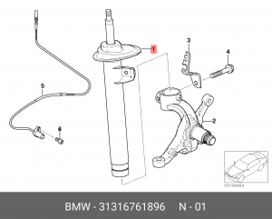 Амортизатор подвески 31316761896 BMW