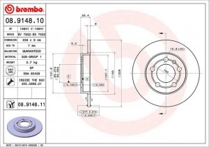 Тормозной диск 08914810 BREMBO