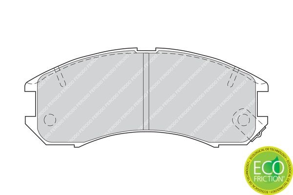 Комплект тормозных колодок, диско FDB576 FERODO