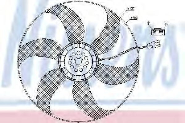 Вентилятор, конденсатор кондиционера 85403 NISSENS