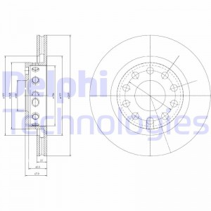 Тормозной диск BG4058 DELPHI