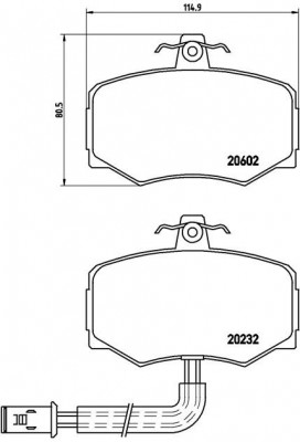 Комплект тормозных колодок, диско P 36 005 BREMBO