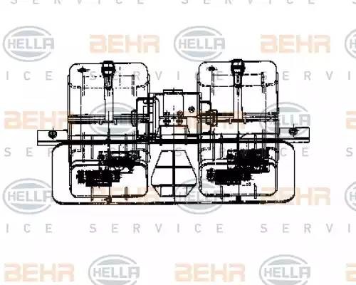 Электродвигатель, вентиляция салона 8EW009158571 HELLA