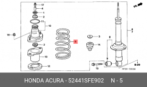 Пружина подвески 52441SFE902 HONDA