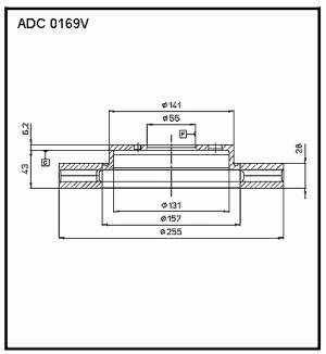 Диск тормозной ADC0169V ALLIED NIPPON