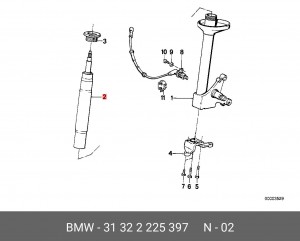 Амортизатор подвески 31 32 2 225 397 BMW