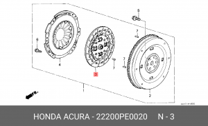 Диск сцепления 22200PE0020 HONDA