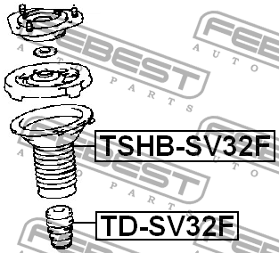 Пыльник амортизатора подвески TSHB-SV32F FEBEST