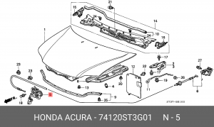 Замок капота 74120ST3G01 HONDA