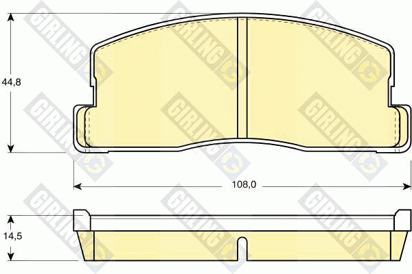 Комплект тормозных колодок, диско 6102869 GIRLING