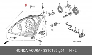 Основная фара 33101S5TG61 HONDA
