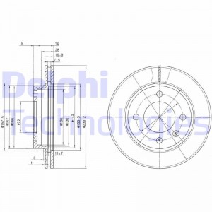 Тормозной диск BG2273 DELPHI