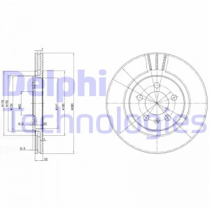 Тормозной диск BG2713 DELPHI