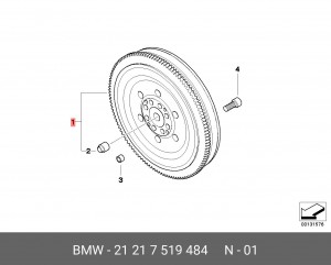 Маховик 21 21 7 519 484 BMW