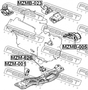 Сайлентблок MZMB005 FEBEST