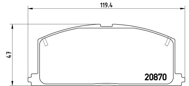 Комплект тормозных колодок, диско P83011 BREMBO