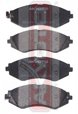 Колодки тормозные дисковые AKD0374 AKYOTO