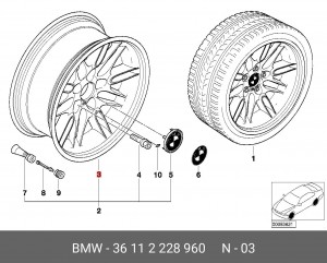 Диск колеса 36 11 2 228 960 BMW