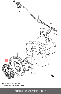 Диск сцепления 22400-83E10 SUZUKI