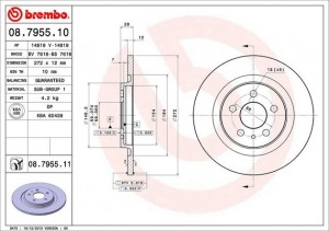 Тормозной диск 08.7955.10 BREMBO
