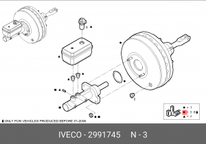 Главный тормозной цилиндр 2991745 IVECO