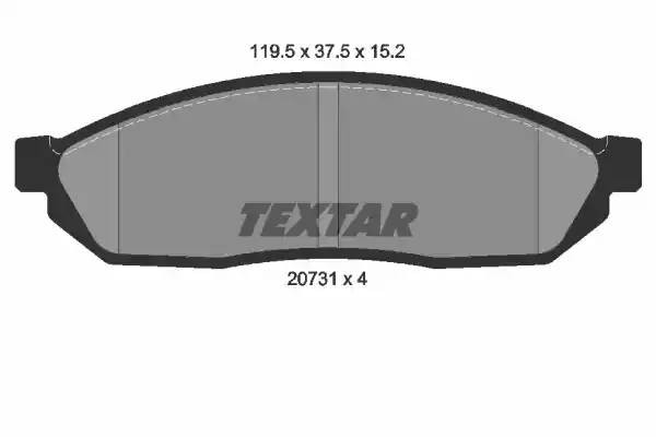 Комплект тормозных колодок, диско 2073101 TEXTAR