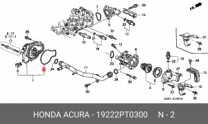 Прокладка, выпускной трубопровод 19222PT0300 HONDA