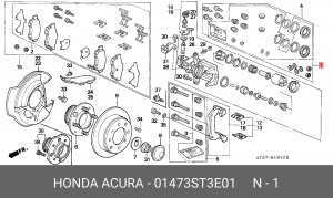 Ремкомплект, тормозной суппорт 01473ST3E01 HONDA