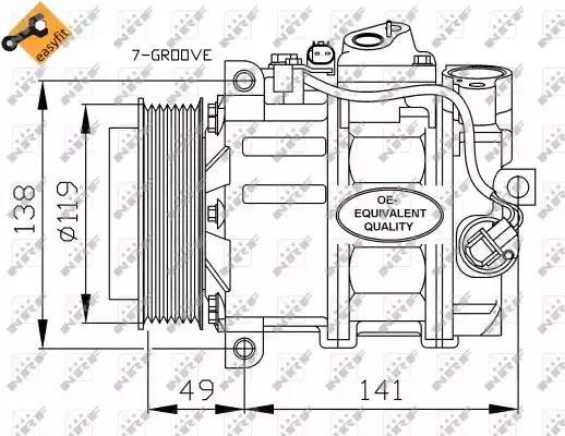 Компрессор, кондиционер 32215 NRF
