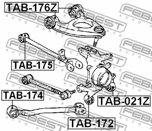 Цапфа ступицы колеса TAB-172 FEBEST