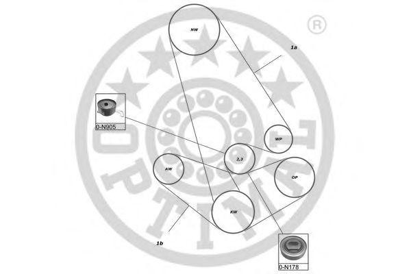 Комплект ремня ГРМ SK-1220 OPTIMAL