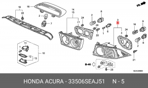 Фонарь задний 33506SEAJ51 HONDA