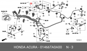 Шланг тормозной 01466TA0A00 HONDA