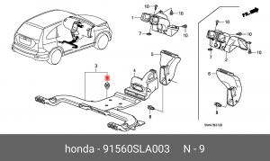 Клипса крепежная 91560SLA003 HONDA