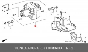 Гидроагрегат, тормозная система 57110ST3E03 HONDA