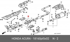 Катализатор 18160PT5X02 HONDA