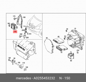 Блок управления вентилятором системы охлаждения ДВС A0255453232 MERCEDES BENZ