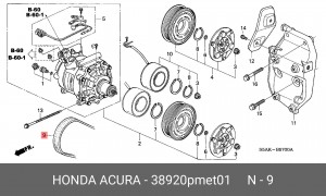 Поликлиновой ремень 38920-PME-T01 HONDA