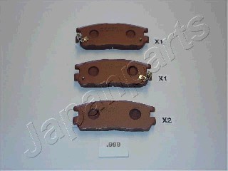 Комплект тормозных колодок, диско PP-999AF JAPAN PARTS GROUP