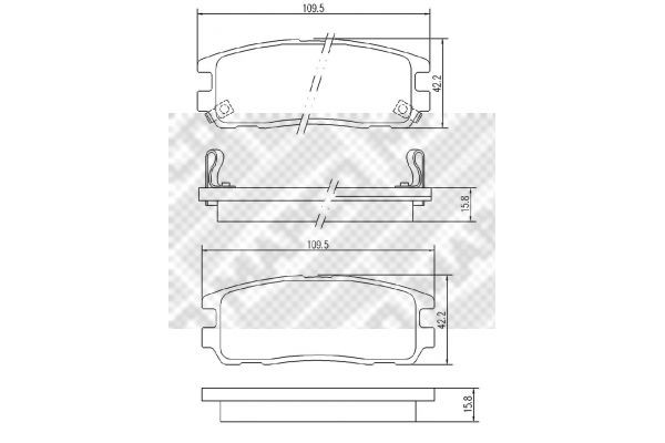 Комплект тормозных колодок, диско 6683 MAPCO