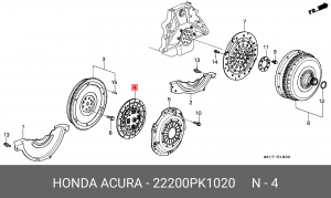 Диск сцепления 22200PK1020 HONDA