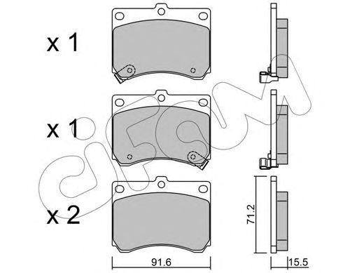 Комплект тормозных колодок, диско 822-197-0 CIFAM