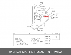 Клипса крепежная 1491106000 HYUNDAI KIA