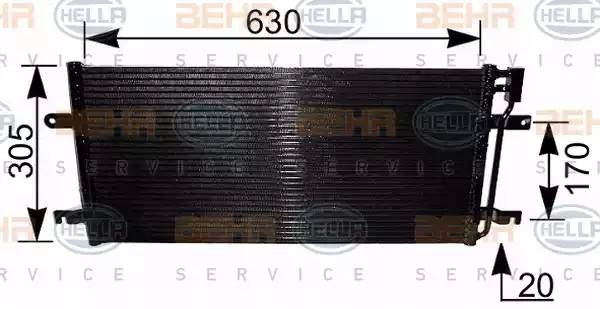 Конденсатор, кондиционер 8FC 351 037-701 HELLA