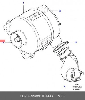 Ременный шкив, генератор 95VW-10344-AA FORD