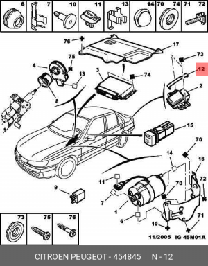 Комплект тормозных колодок, диско 4548.45 CITROEN PEUGEOT