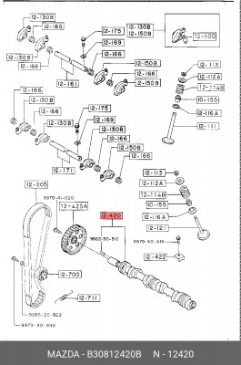 Распредвал B30812420B MAZDA